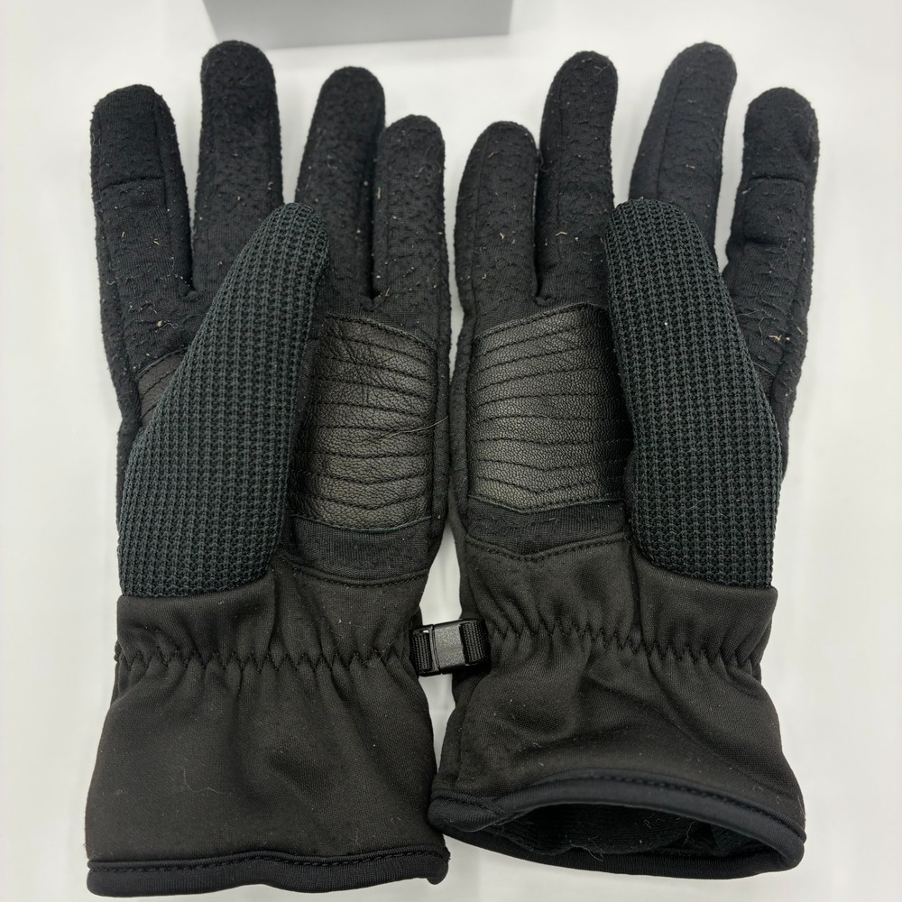 Spyder Men's Insulated Ski Gloves Black Leather Palm Size Medium